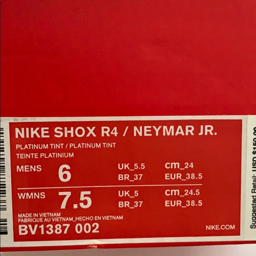 NIKE SHOX R4 NEYMAR JR SNEAKERS - Picture 9 of 10